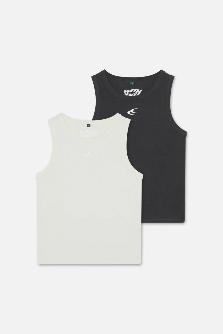Scuffers Ecru & Dark Canale SCFF Tank Top Pack