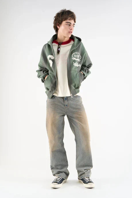 Scuffers Picadilly Green Zipper