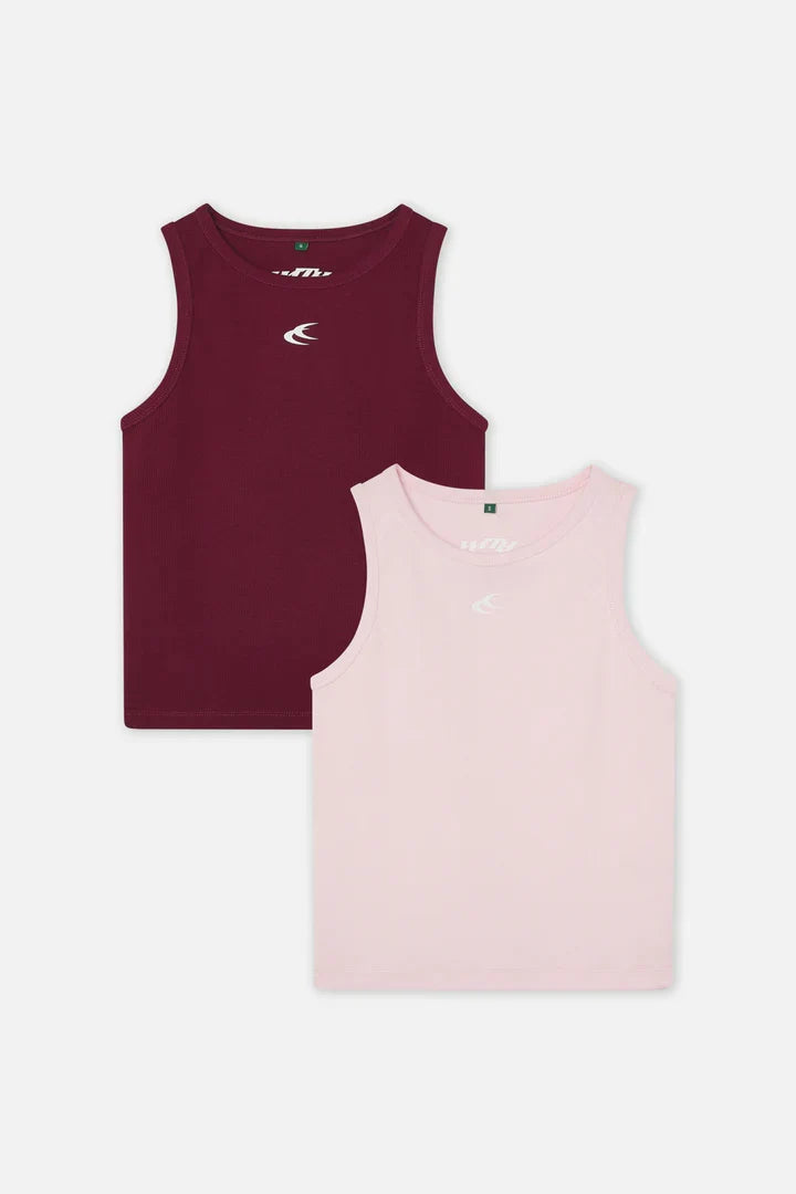 Scuffers Burgundy & Pink Canale Scff Tank Top Pack
