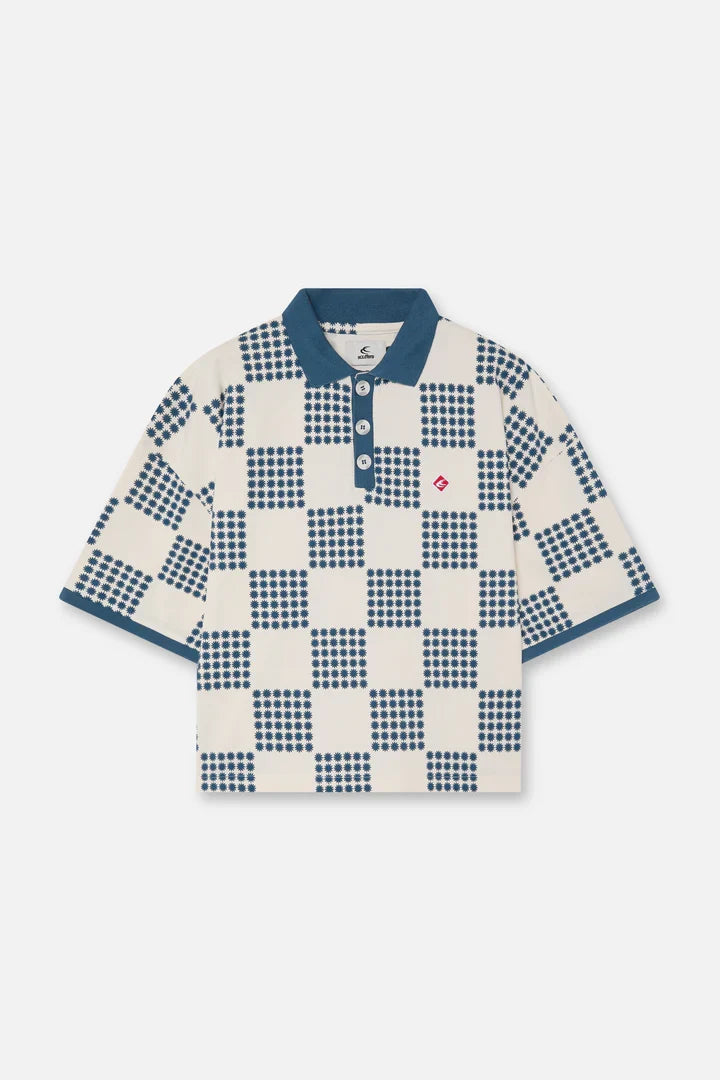 Scuffers Chess Blue Polo
