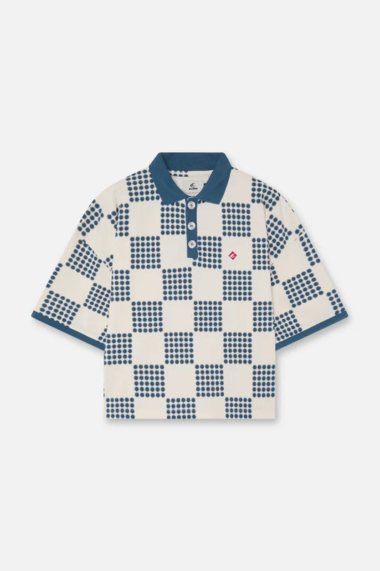 Scuffers Chess Blue Polo