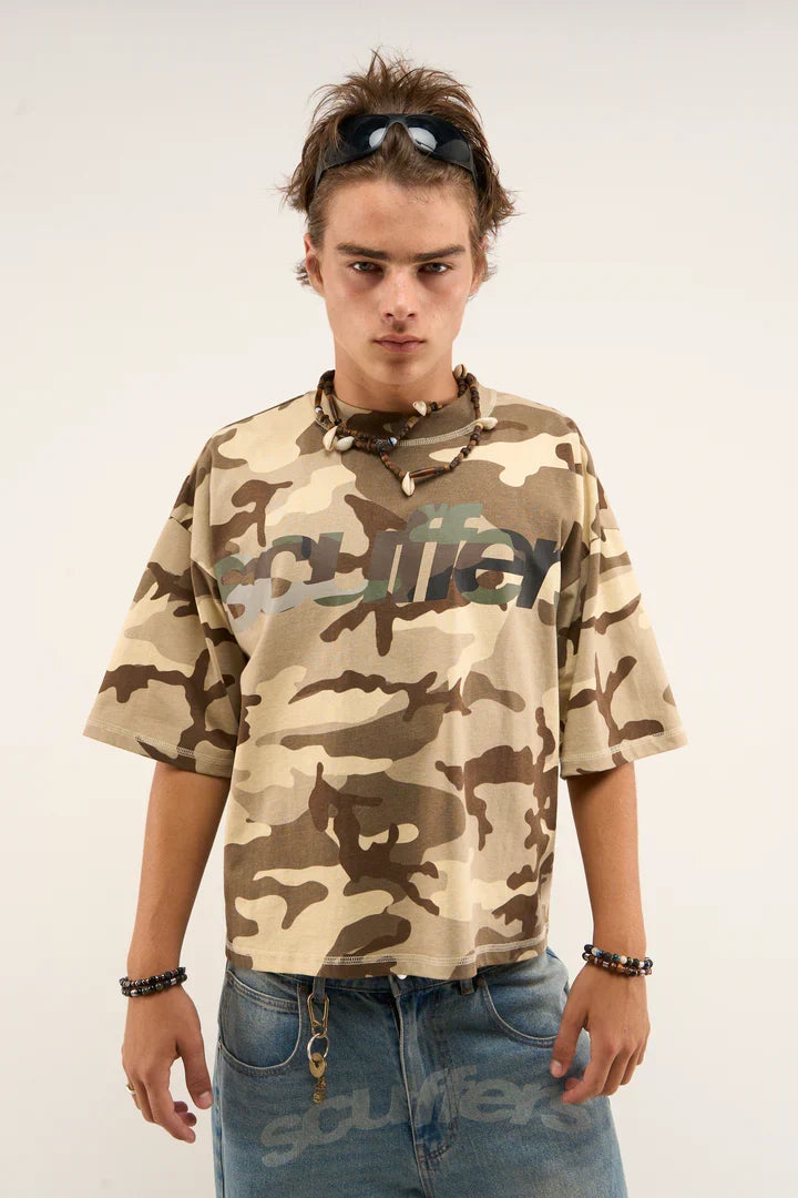 Scuffers Double Camo Brown T-Shirt