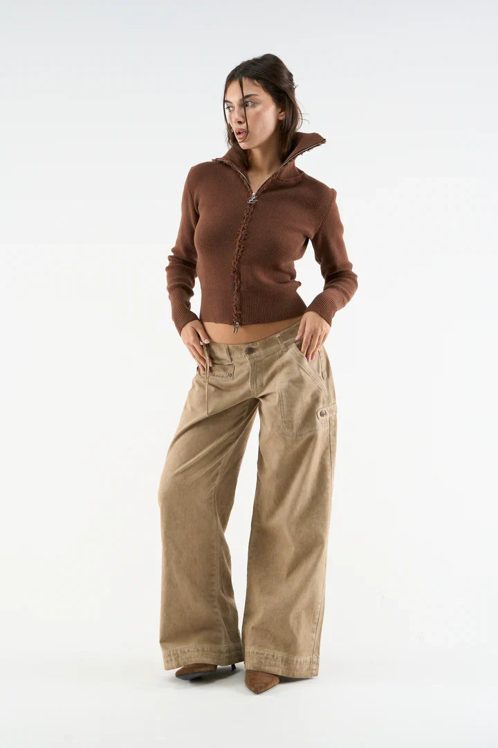 Scuffers Nusa Brown Zipper