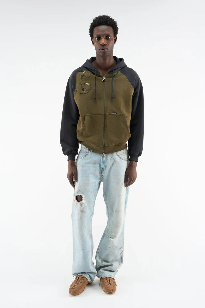 Scuffers Inside Green Zipper