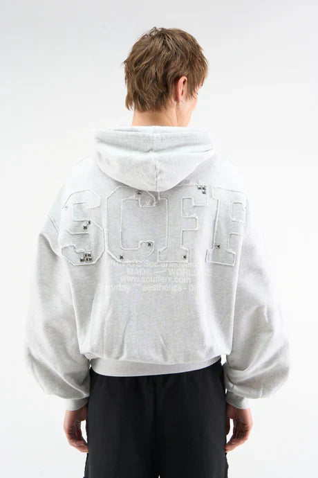 Scuffers Worldwide Grey Melange Hoodie