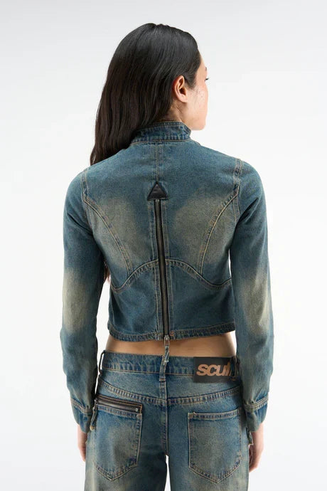 Scuffers Marlen Washed Blue Jacket