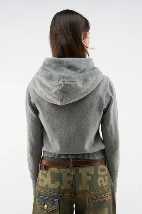 Scuffers Route Light Grey Knit Zipper