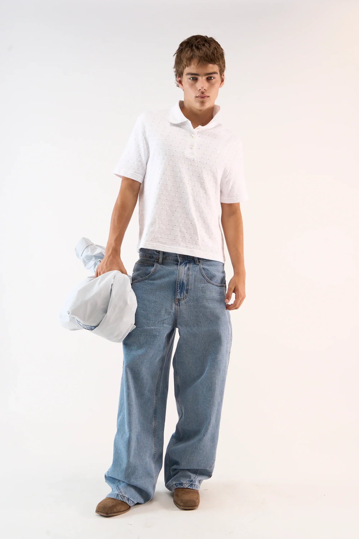 Scuffers Polo Short sleeve Openwork White Polo Openwork White Polo