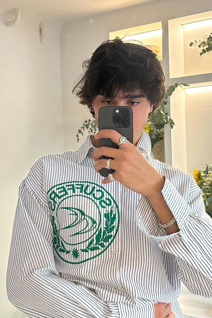 Scuffers CLG stripes Grey shirt