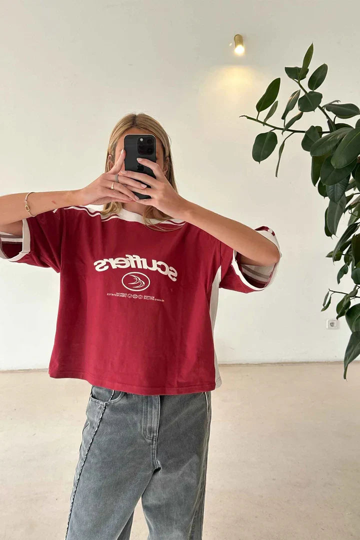 Scuffers Effortless Burgundy T-Shirt
