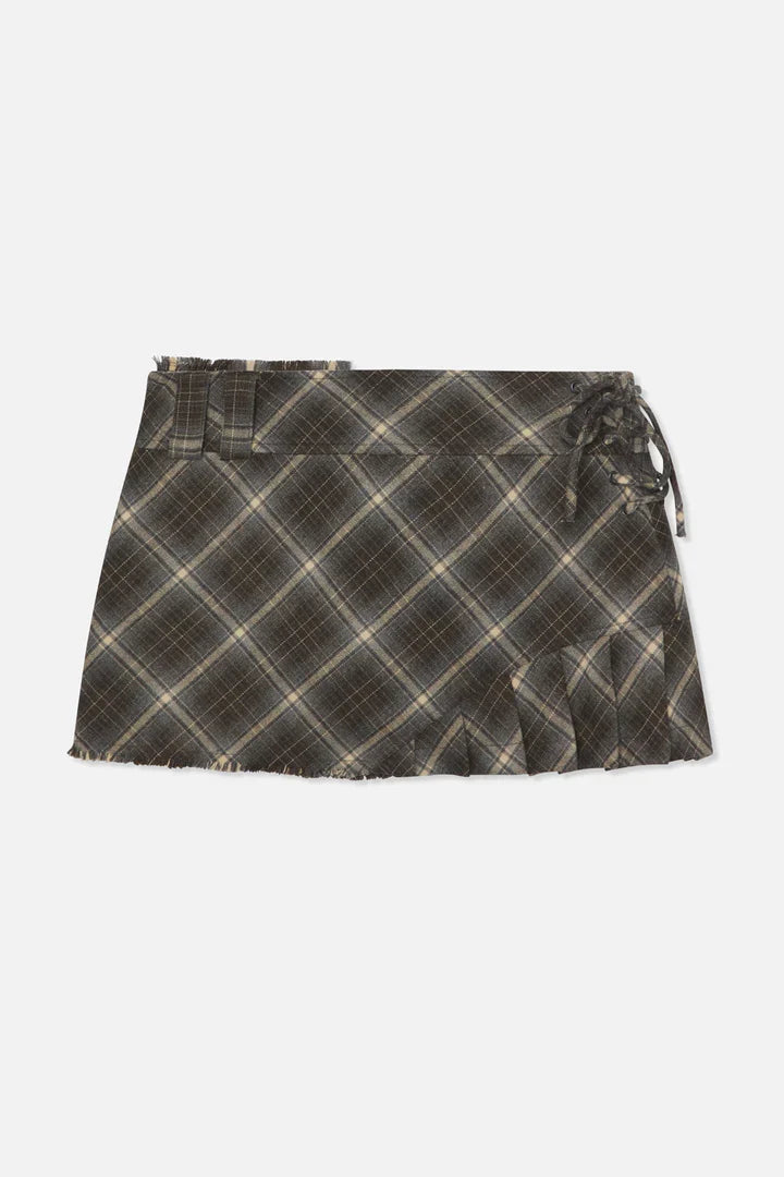Scuffers Pleat Blue Checkered Skirt