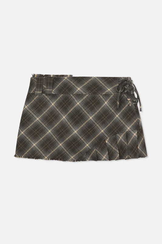 Scuffers Pleat Blue Checkered Skirt