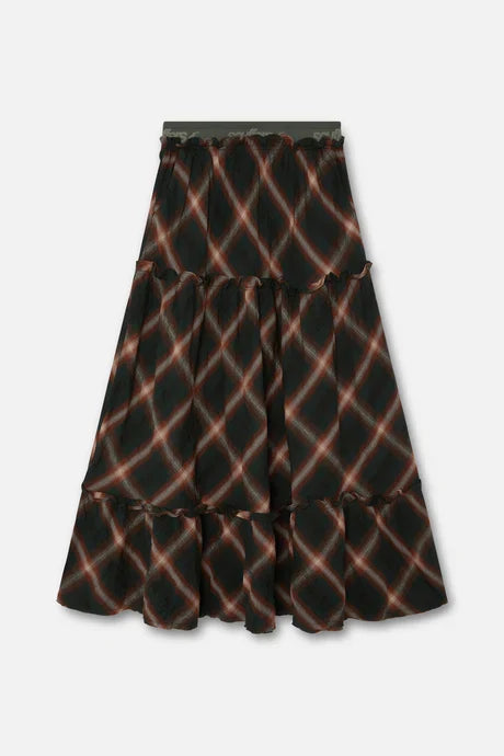 Scuffers Tartan Midi Skirt