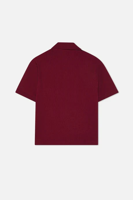 Scuffers Waffle Burgundy Polo