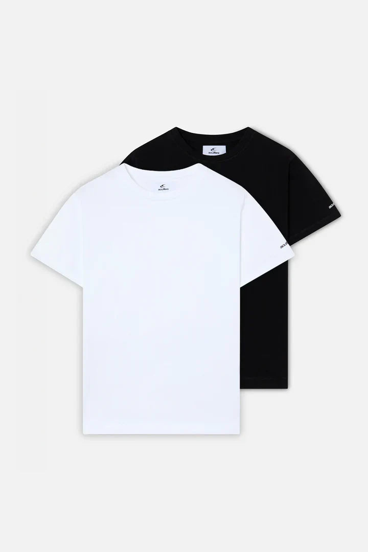 Scuffers Basic B&W Regular T-shirt Pack